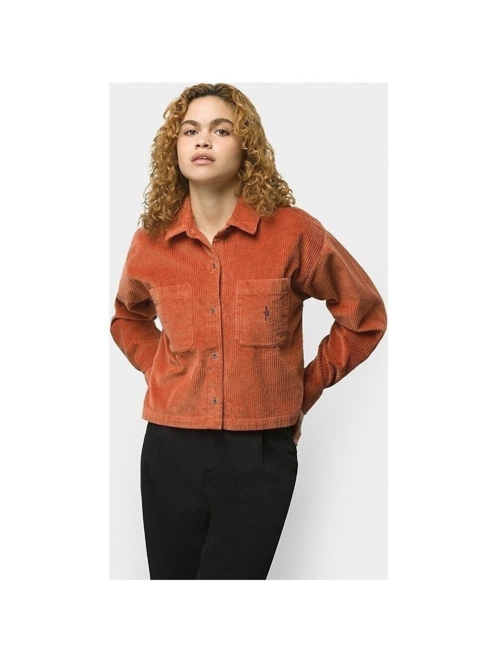 Vans Women Ainara Cord Woven Corduroy Buttondown Shirt